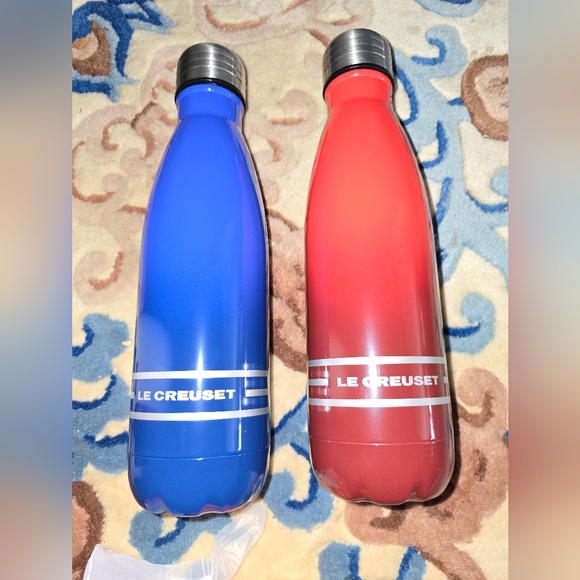 Le Creuset Other - Two Le Creuset Hydration Bottles 17oz (Red & Blue)